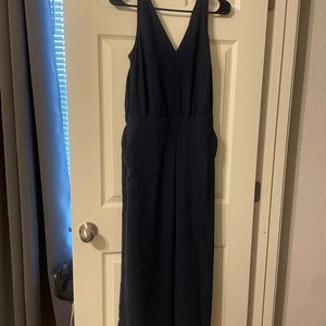 Elegant Navy Blue Sleeveless Romper